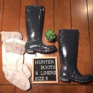 Hunter boots & boot socks